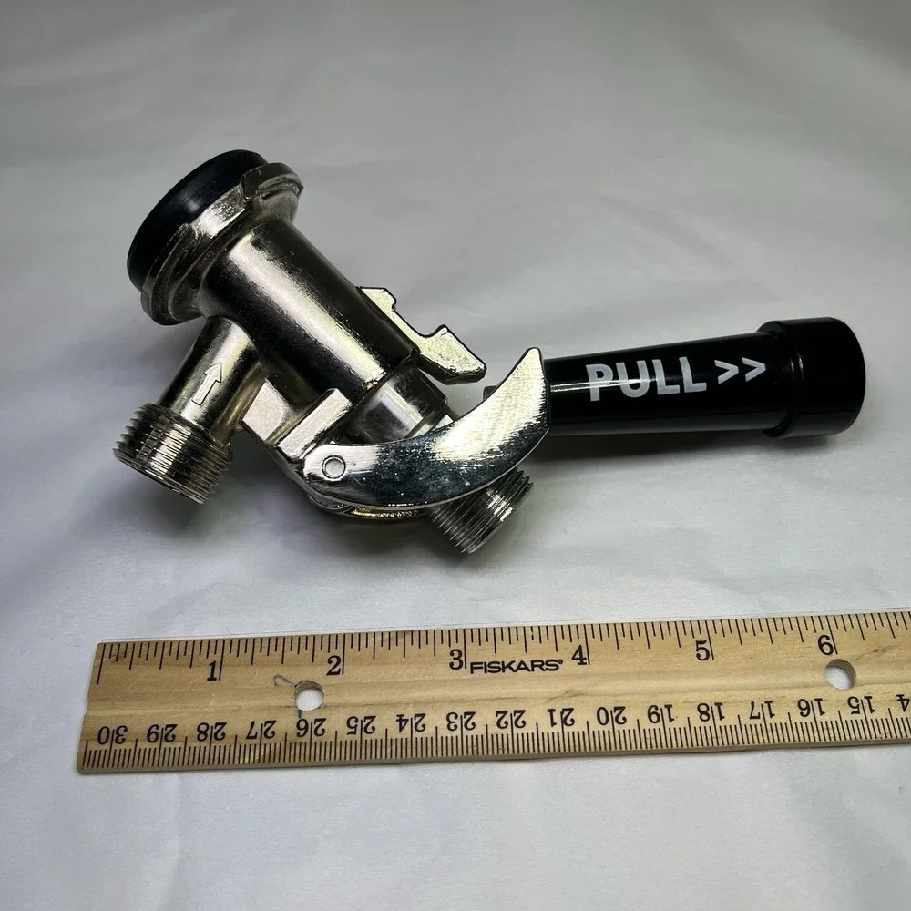 New D-Keg‎ Coupler Tap Head Beer Pull Turn Moving Black Plastic Knob